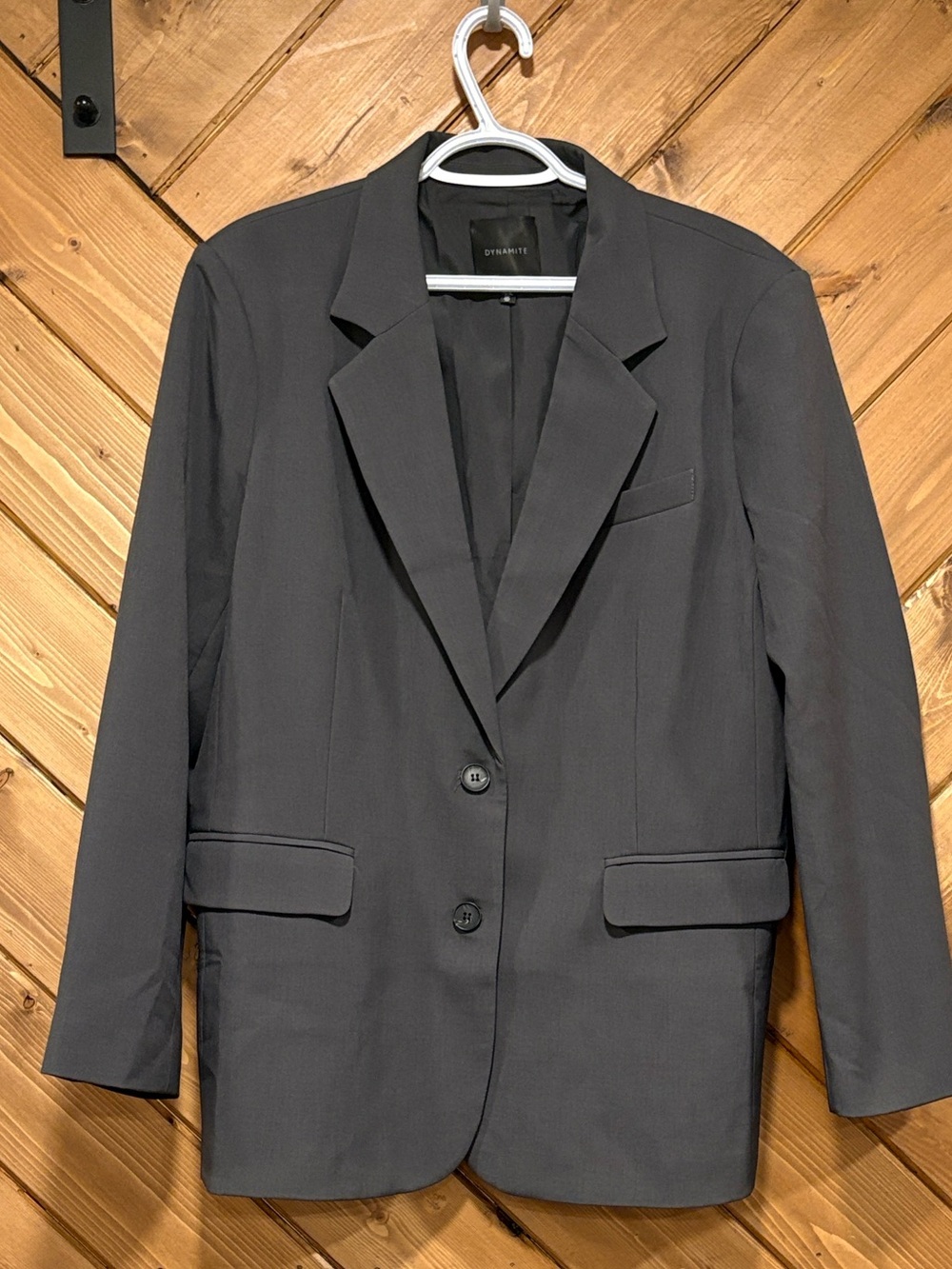 Dynamite Charcoal Women's Blazer Size XL Office Chic Bloke